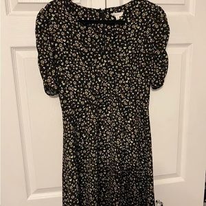 Medium Black dress with yellow flowers